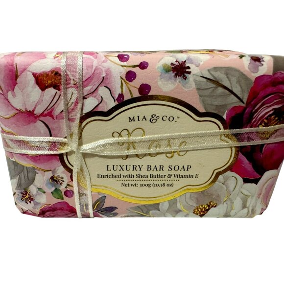 Mia & Co Luxury Bar Soap 2 Pk Lemon & Rose Enriched w Mia & Co Luxury Bar Soap - Picture 3 of 5